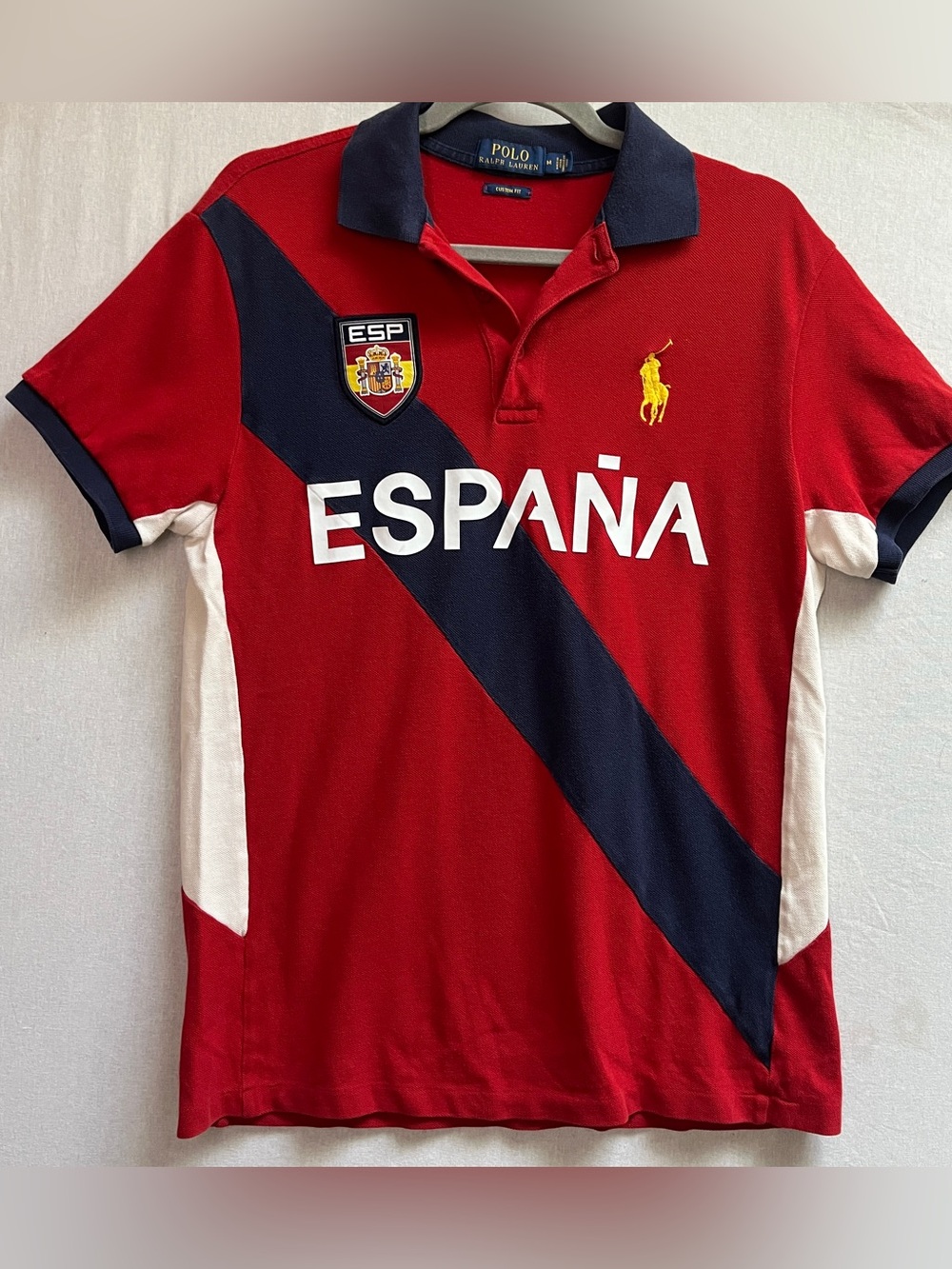 Polo Ralph Lauren Men’s Custom Fit España Spain Country Series Polo Shirt M